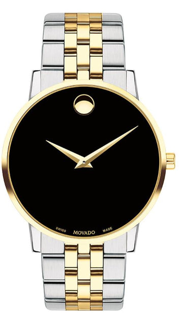  Shop Authentic Movado Museum Classic Black Dial Two Tone Steel Strap Watch for Men - 0607200 - Luxxuri