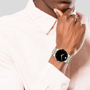  Shop Authentic Movado Museum Classic Diamonds Black Dial Two Tone Steel Strap Watch for Men - 0607202 - Luxxuri