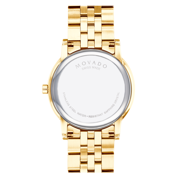  Shop Authentic Movado Museum Classic Quartz Black Dial Gold Steel Strap Watch for Men - 0607203 - Luxxuri