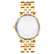  Shop Authentic Movado Museum Classic Quartz Black Dial Gold Steel Strap Watch for Men - 0607203 - Luxxuri