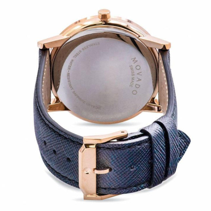  Shop Authentic Movado Museum Sport Blue Dial Black Leather Strap Watch for Men - 0607266 - Luxxuri