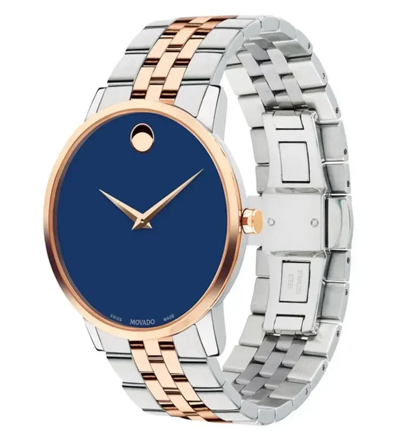  Shop Authentic Movado Museum Classic Blue Dial Two Tone Steel Strap Watch for Men - 0607267 - Luxxuri