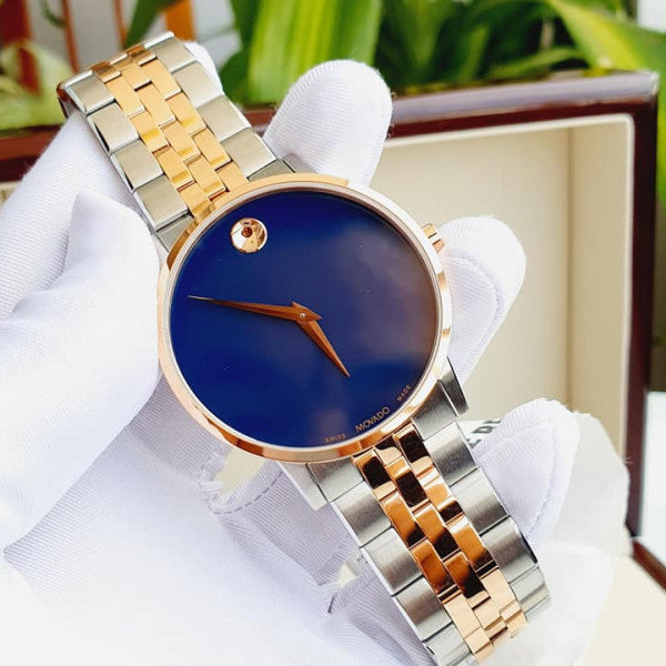  Shop Authentic Movado Museum Classic Blue Dial Two Tone Steel Strap Watch for Men - 0607267 - Luxxuri