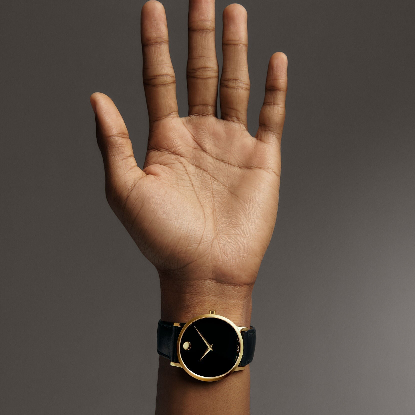  Shop Authentic Movado Museum Black Dial Black Leather Strap Watch For Men - 2100005 - Luxxuri