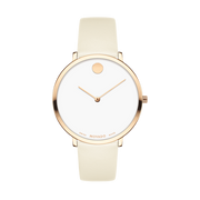  Shop Authentic Movado Museum 70th Anniversary Special Edition White Dial White Leather Strap Watch For Women - 0607139 - Luxxuri