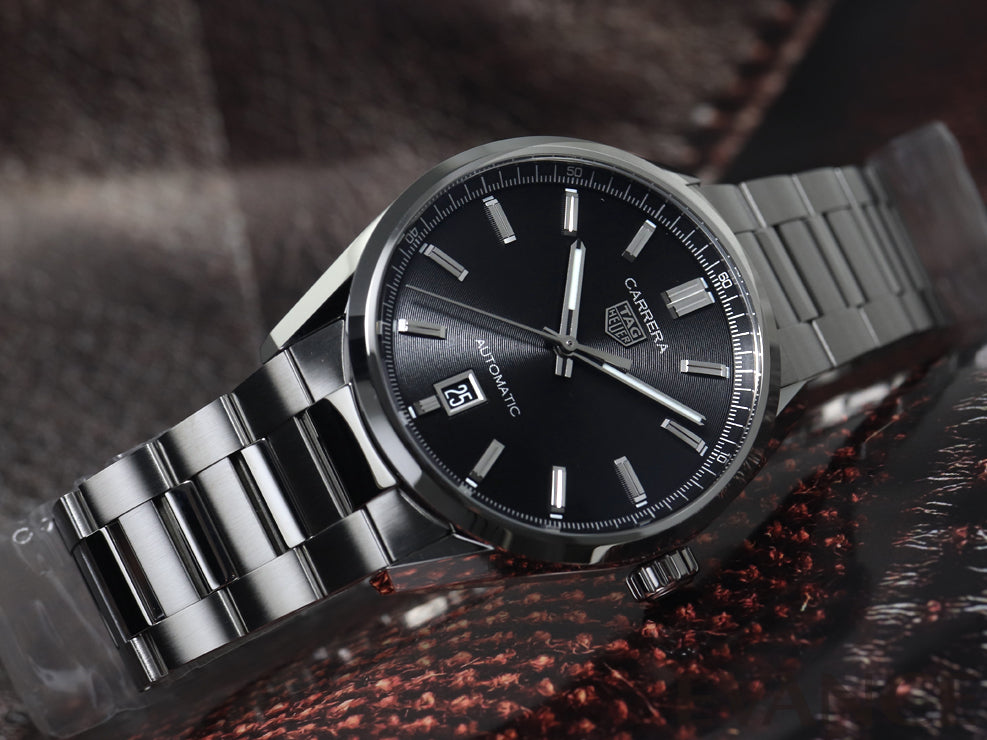  Shop Authentic Tag Heuer Carrera Date Black Dial Silver Steel Strap Watch for Men - WBN2110.BA0639 - Luxxuri