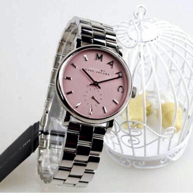  Shop Authentic Marc Jacobs Baker Pink Dial Silver Steel Strap Watch for Women - MBM3280 - Luxxuri