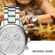  Shop Authentic Michael Kors Runway Silver Dial Silver Steel Strap Watch for Women - MK5428 - Luxxuri