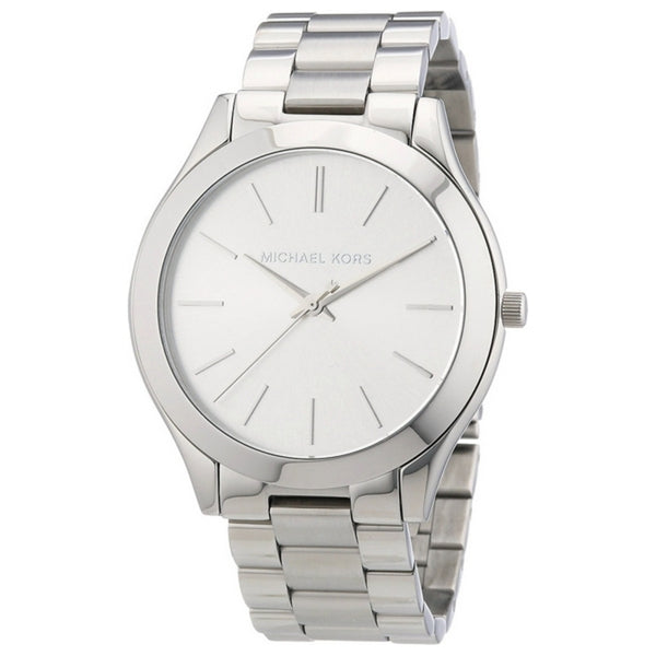  Shop Authentic Michael Kors Slim Runway Silver Dial Silver Stainless Steel Strap Watch for Women - MK3178 - Luxxuri
