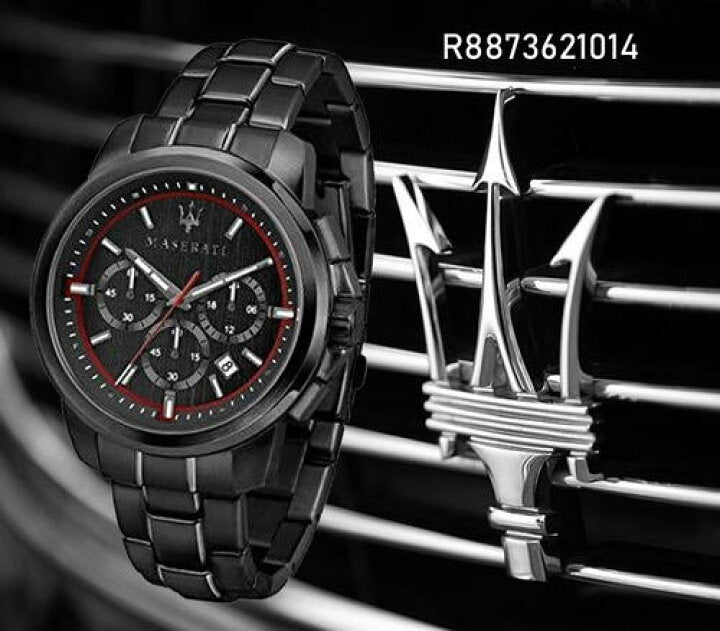  Shop Authentic Maserati Successo 44mm Black Dial Black Steel Strap Watch For Men - R8873621014 - Luxxuri