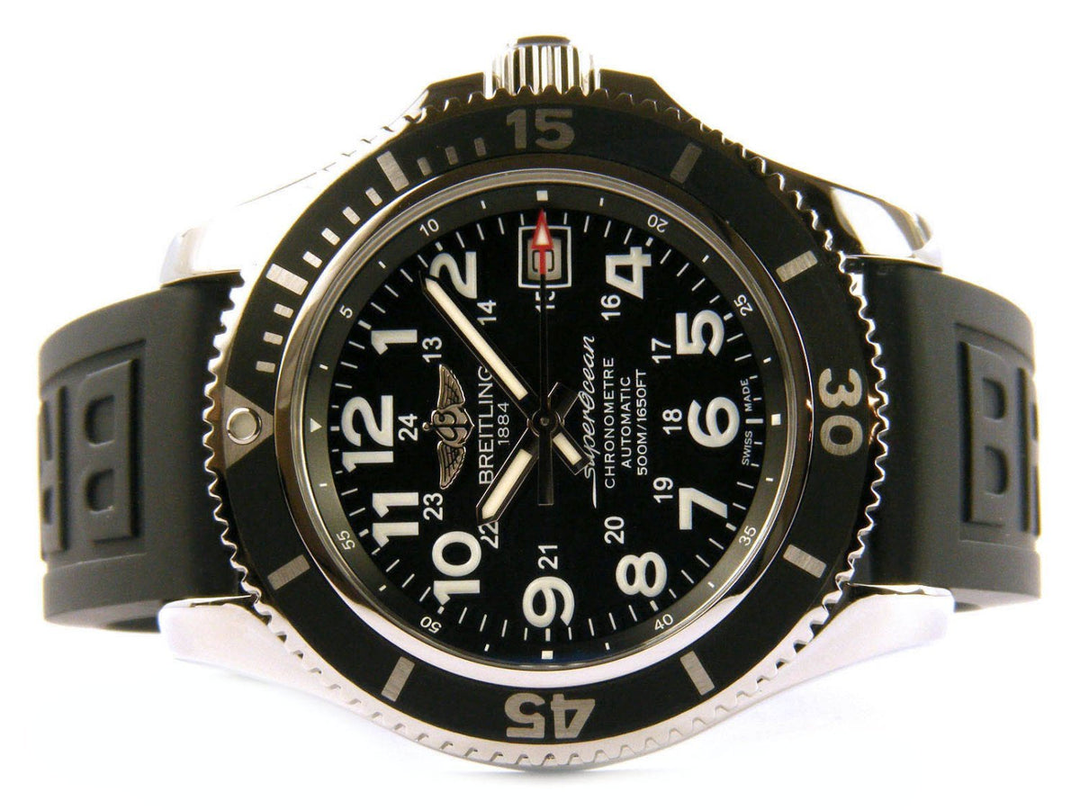  Shop Authentic Breitling Superocean Heritage II 42mm Automatic Mens Chronometer Watch - A17365C9 - Luxxuri