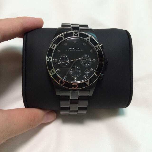  Shop Authentic Marc Jacobs Blade Chronograph Black Dial Black Steel Strap Watch for Women - MBM3083 - Luxxuri