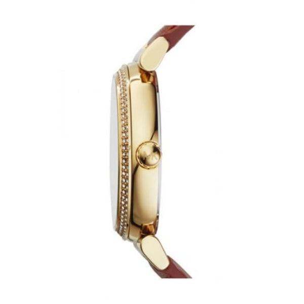  Shop Authentic Michael Kors Catlin Champagne Dial Brown Leather Strap Watch for Women - MK2375 - Luxxuri