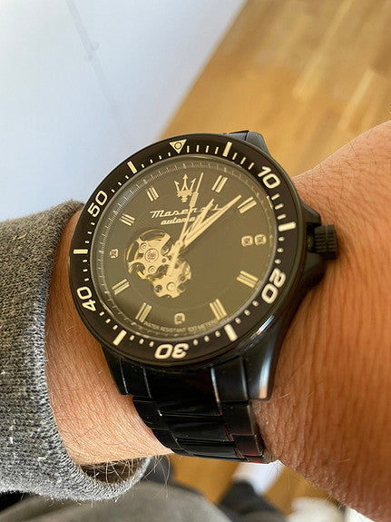  Shop Authentic Maserati SFIDA Automatic Black Special Edition 44mm Watch For Men - R8823140005 - Luxxuri