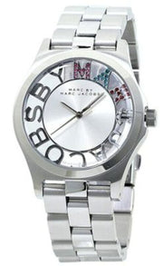  Shop Authentic Marc Jacobs Henry Skeleton Silver Dial Silver Steel Strap Watch for Women - MBM3262 - Luxxuri