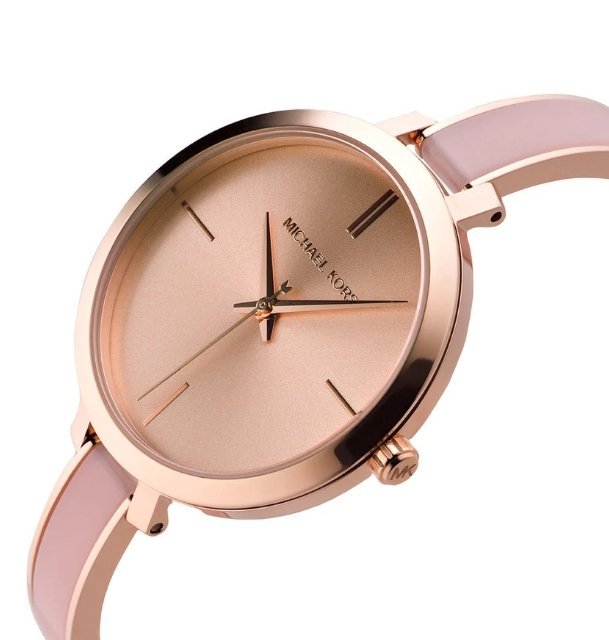  Shop Authentic Michael Kors Jaryn Analog Gold Dial Pink Steel Strap Watch For Women - MK4343 - Luxxuri