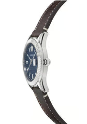  Shop Authentic Versace Greca Time Quartz Blue Dial Brown Leather Strap Watch For Men - VE3K00122 - Luxxuri