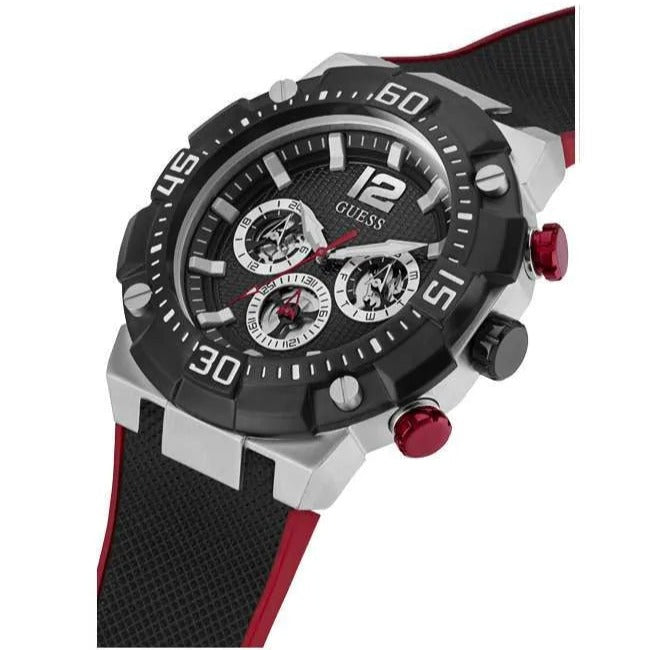  Shop Authentic Guess Navigator Black Dial Black Rubber Strap Watch for Men - GW0264G1 - Luxxuri