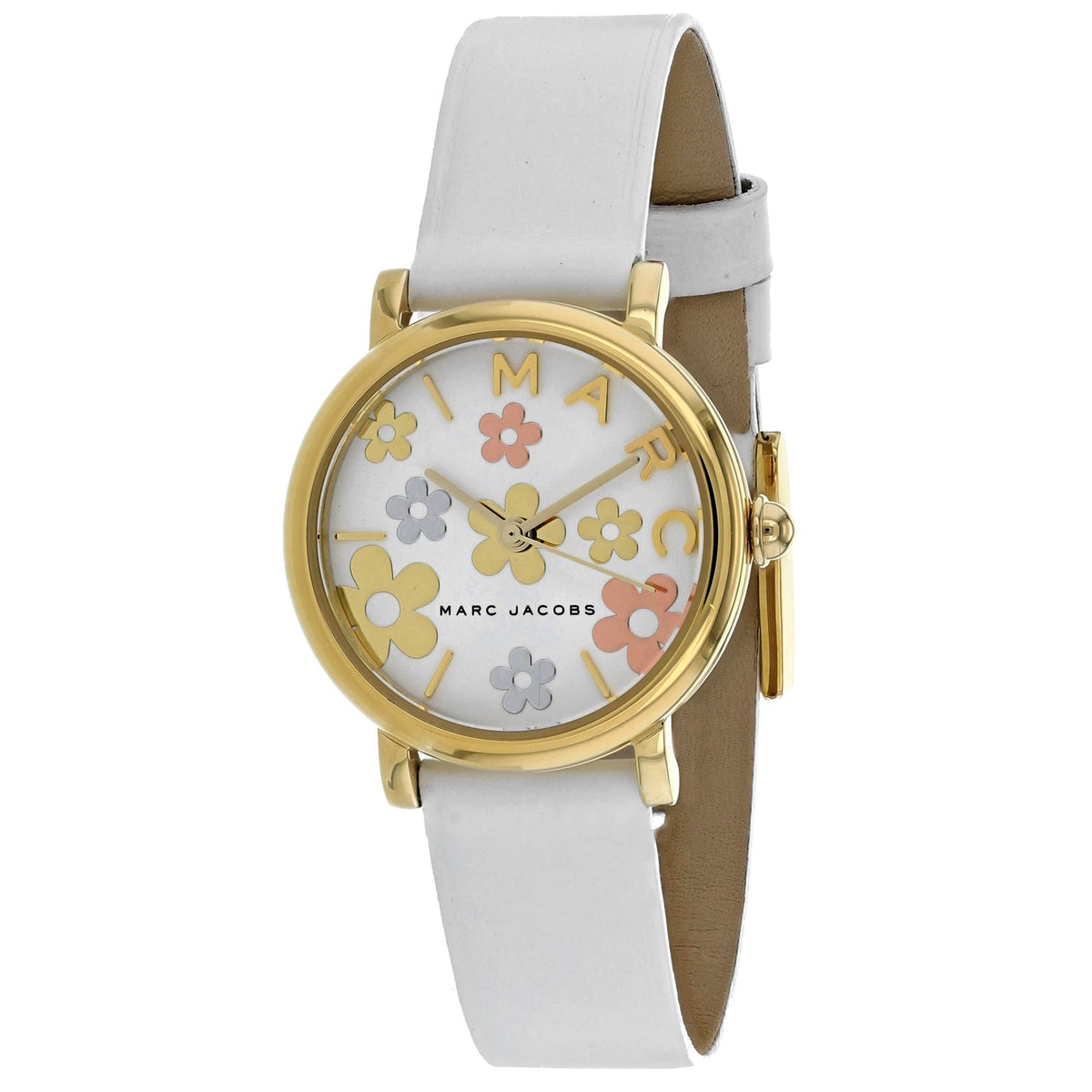  Shop Authentic Marc Jacobs Roxy White Dial White Leather Strap Watch for Women - MJ1607 - Luxxuri
