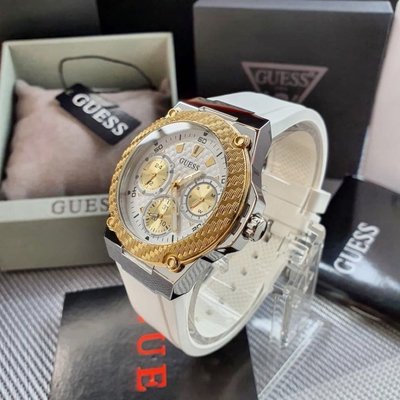  Shop Authentic Guess Zena Analog White Dial White Rubber Strap Watch For Women - W1094L1 - Luxxuri