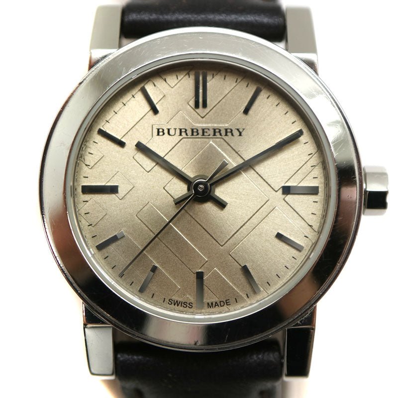  Shop Authentic Burberry The City Beige Dial Brown Leather Strap Watch for Women - BU9208 - Luxxuri