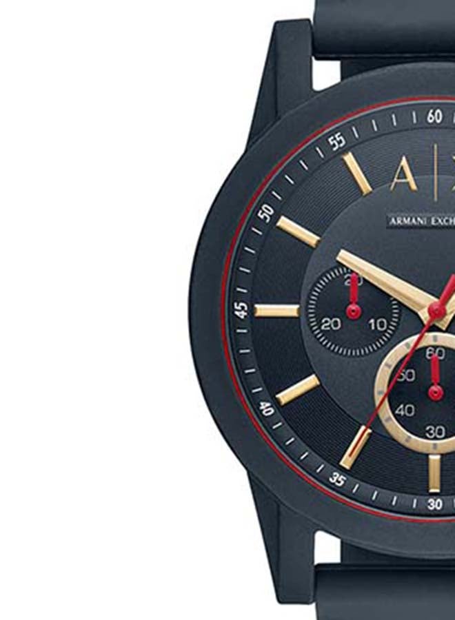  Shop Authentic Armani Exchange Outerbanks Chronograph Blue Dial Blue Silicone Strap Watch For Men - AX1335 - Luxxuri