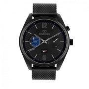  Shop Authentic Tommy Hilfiger Deacon Analog Black Dial Black Mesh Bracelet Watch for Men - 1791547 - Luxxuri