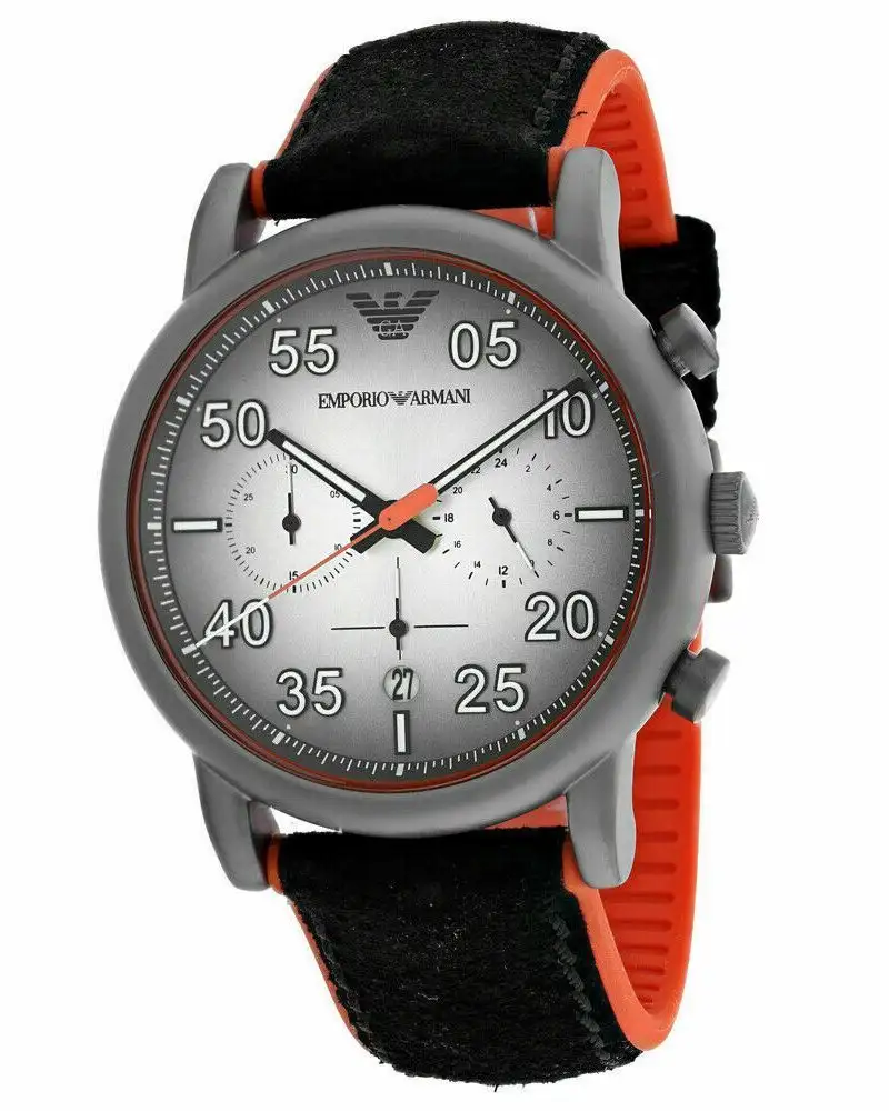  Shop Authentic Emporio Armani Chronograph Quartz Grey Dial Black Leather Strap Watch For Men - AR11174 - Luxxuri