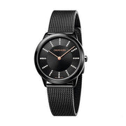  Shop Authentic Calvin Klein Minimal Diamonds Black Dial Black Mesh Bracelet Watch for Women - K3M22X2X - Luxxuri