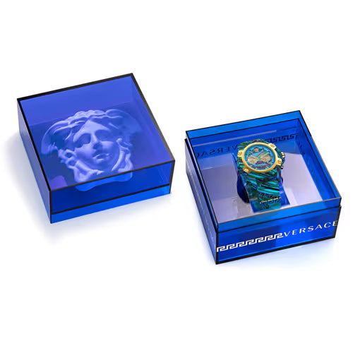  Shop Authentic Versace Icon Active Chronograph Blue Dial Green Rubber Strap Watch For Men - VEZ701322 - Luxxuri