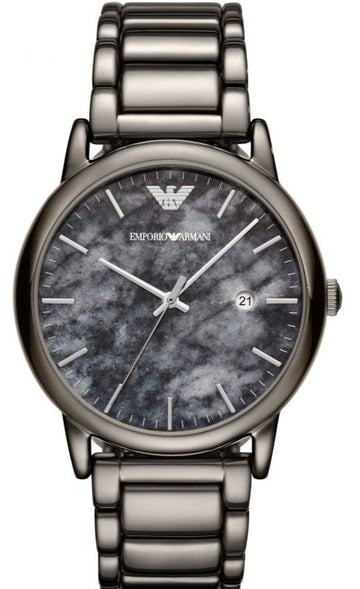  Shop Authentic Emporio Armani Luigi Analog Grey Dial Grey Steel Strap Watch For Men - AR11155 - Luxxuri