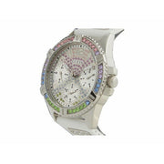  Shop Authentic Guess Frontier Diamonds Silver Dial White Rubber Strap Watch for Women - GW0045L1 - Luxxuri