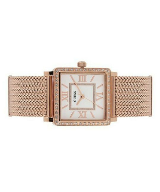  Shop Authentic Guess Highline Off White Dial Rose Gold Stainless Steel Mesh Strap Watch For Women - W0826L3 - Luxxuri