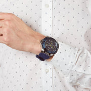  Shop Authentic Guess Genesis Multi Function Analog Blue Dial Blue Rubber Strap Watch For Men - W1254G1 - Luxxuri