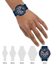  Shop Authentic Guess Delta Blue Dial Blue Silicone Strap Watch for Men - GW0051G3 - Luxxuri