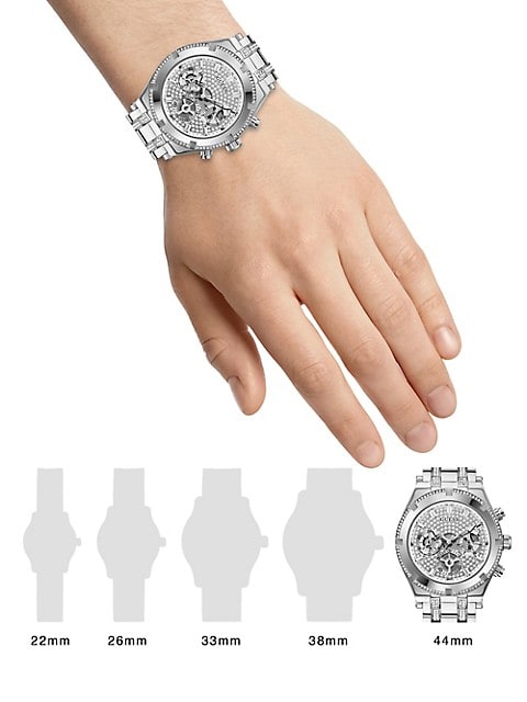  Shop Authentic Guess Continental Silver Dial Silver Steel Strap Watch for Men - GW0261G1 - Luxxuri