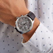  Shop Authentic Tissot Chrono XL Silver Dial Brown Leather Strap Watch For Men - T116.617.16.037.00 - Luxxuri