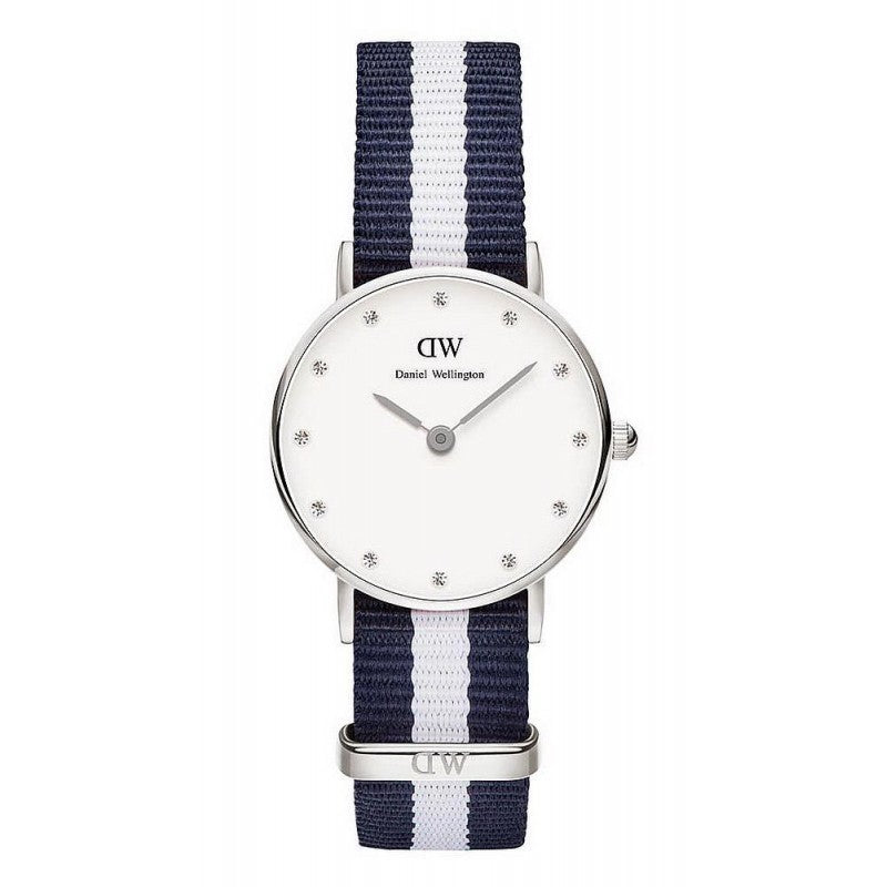  Shop Authentic Daniel Wellington Classy Glasgow White Dial Two Tone NATO Strap Watch For Women - DW00100074 - Luxxuri