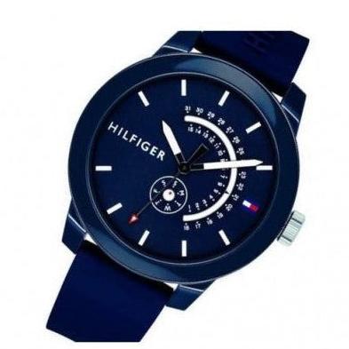  Shop Authentic Tommy Hilfiger Denim Quartz Blue Dial Blue Rubber Strap Watch for Men - 1791482 - Luxxuri