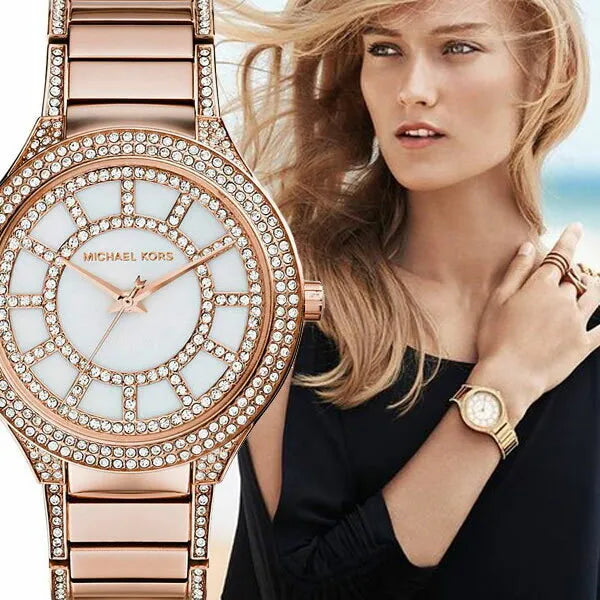  Shop Authentic Michael Kors Kerry Mother of Pearl Dial Rose Gold Steel Strap Watch for Women - MK3313 - Luxxuri