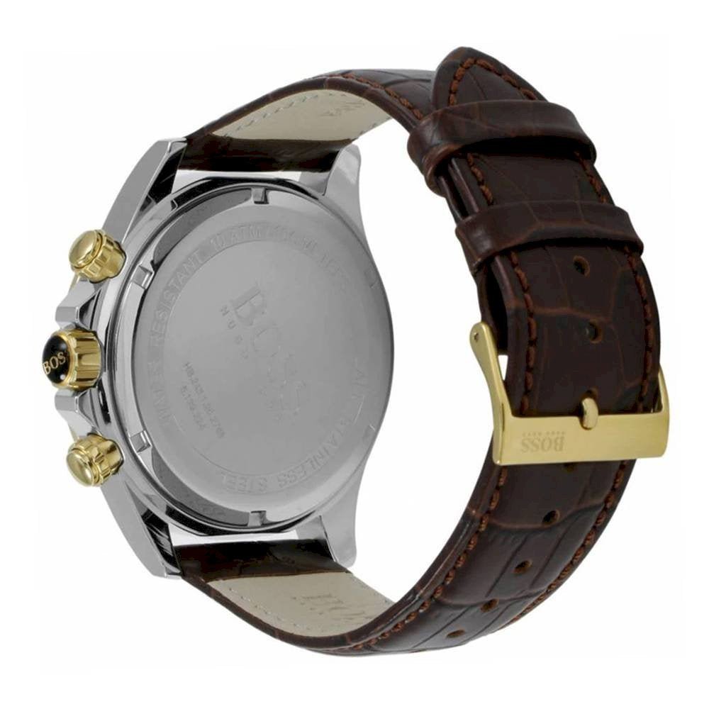  Shop Authentic Hugo Boss Ikon White Dial Brown Leather Strap Watch for Men - 1513174 - Luxxuri