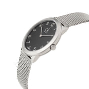  Shop Authentic Calvin Klein Minimal Black Dial Silver Mesh Bracelet Watch for Women - K3M53151 - Luxxuri