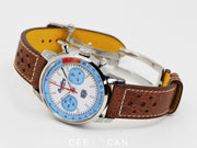  Shop Authentic Breitling Top Time Deus Limited Edition White Dial Brown Leather Strap Watch for Men - A233112A1A1X1 - Luxxuri