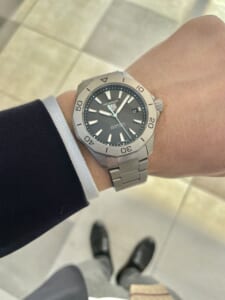  Shop Authentic Tag Heuer Aquaracer Professional 200 Solargraph Quartz Black Dial Silver Steel Strap Watch for Men - WBP1180.BF0000 - Luxxuri