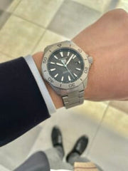  Shop Authentic Tag Heuer Aquaracer Professional 200 Solargraph Quartz Black Dial Silver Steel Strap Watch for Men - WBP1180.BF0000 - Luxxuri