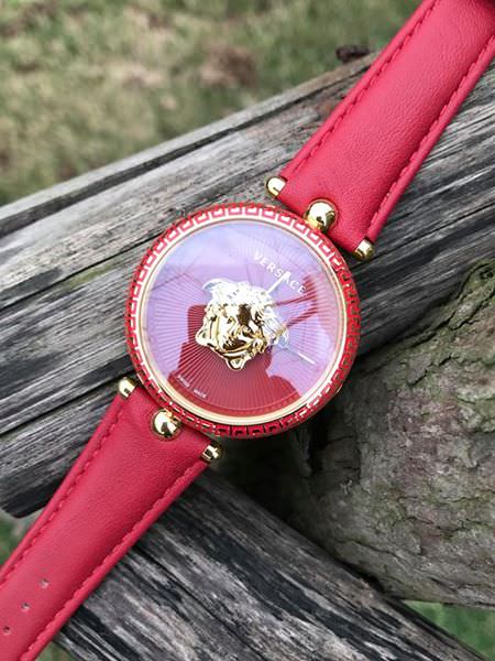  Shop Authentic Versace Palazzo Empire Red Dial Red Leather Strap Watch for Women - VCO120017 - Luxxuri