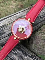  Shop Authentic Versace Palazzo Empire Red Dial Red Leather Strap Watch for Women - VCO120017 - Luxxuri