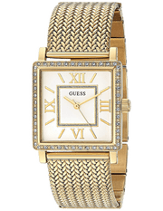  Shop Authentic Guess White Dial Gold Mesh Bracelet Watch For Women - W0826L2 - Luxxuri