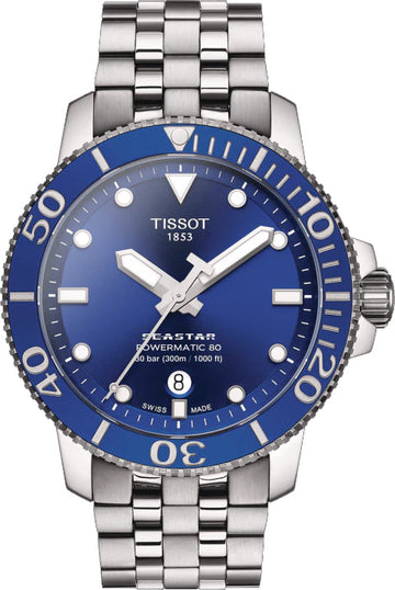  Shop Authentic Tissot Seastar 1000 Powermatic 80 Blue Dial Silver Steel Strap Watch For Men - T120.407.11.041.00 - Luxxuri