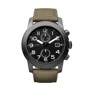  Shop Authentic Marc Jacobs Larry Chronograph Black Dial Grey Leather Strap Watch for Men - MBM5034 - Luxxuri